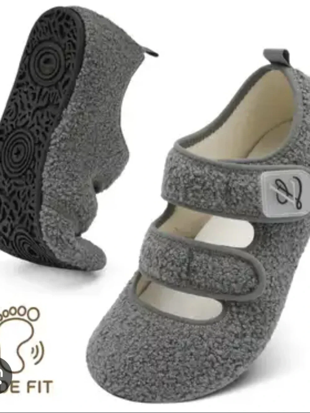 Women Men Slippers Adjustable Wide Walking Shoes Soft-Lightweight Cozy House